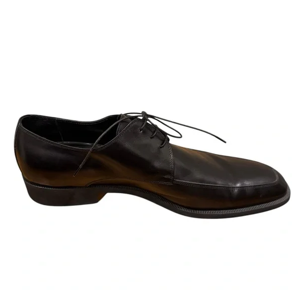 Ermenegildo Zegna Mens Black Laced Dress Shoes